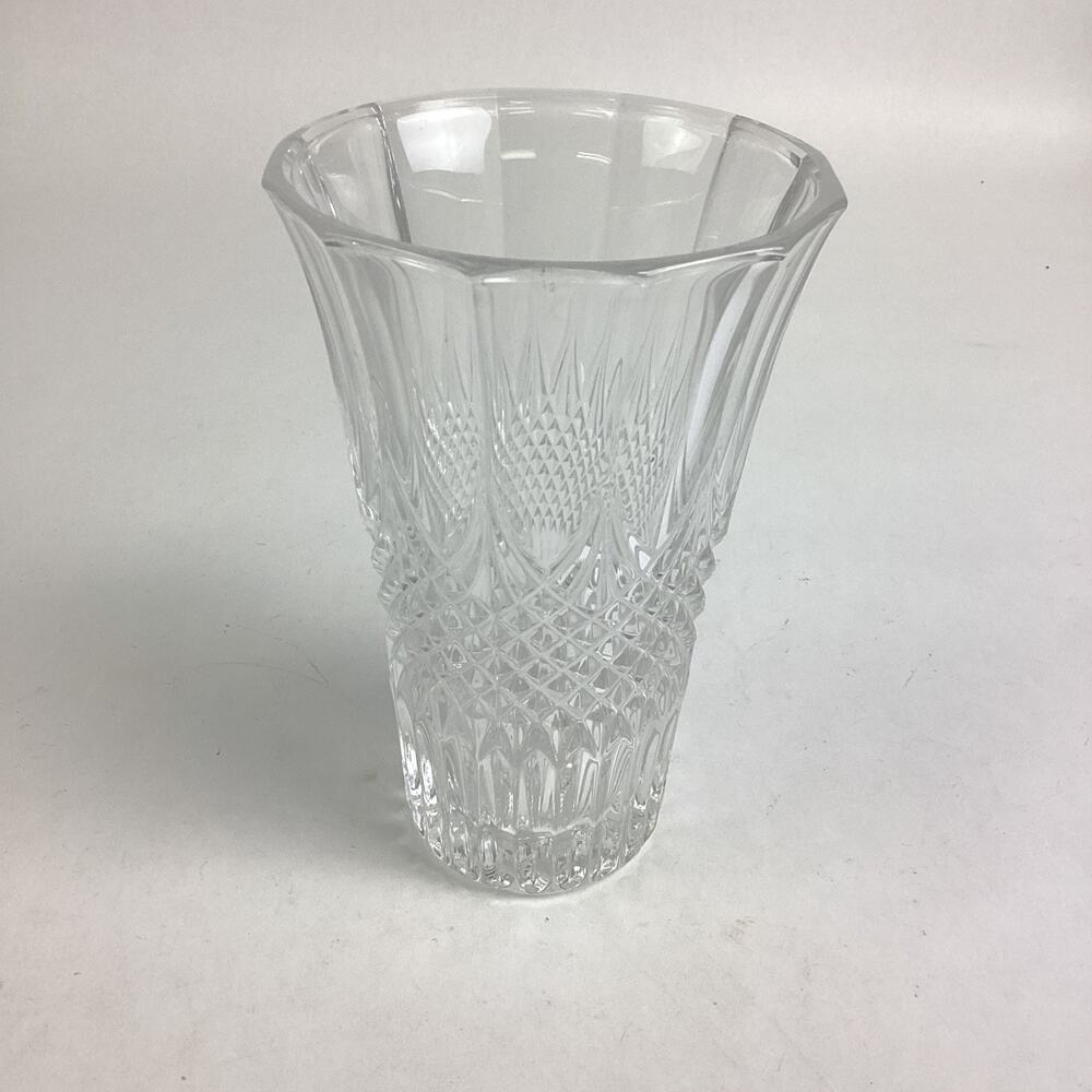 Val St. Lambert Otero Crystal Flower Vase - 8”H